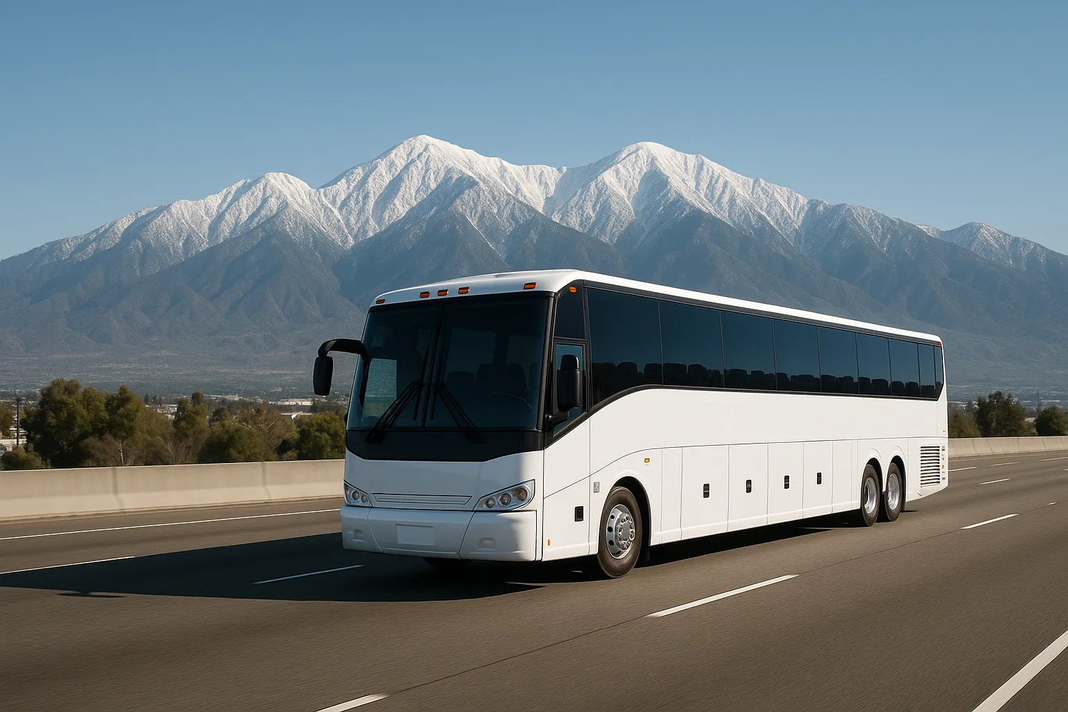 56-Passenger Charter Bus Rental in Riverside
