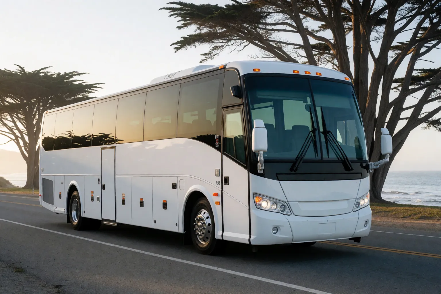 56-Passenger Charter Bus Rental in Monterey