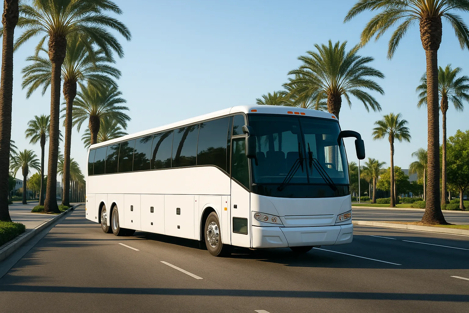 56-Passenger Charter Bus Rental in Anaheim