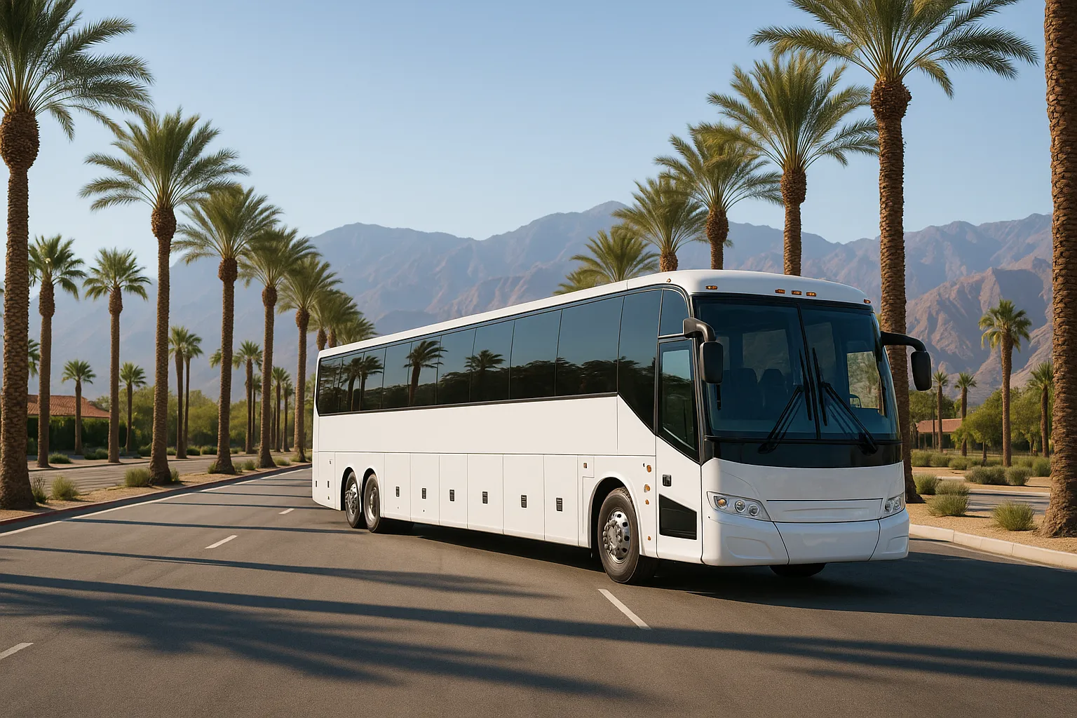 56-Passenger Charter Bus Rental in Palm Springs