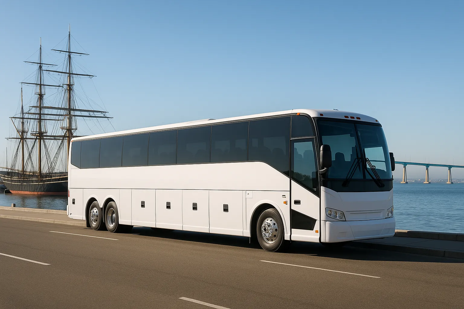 56-Passenger Charter Bus Rental in San Diego