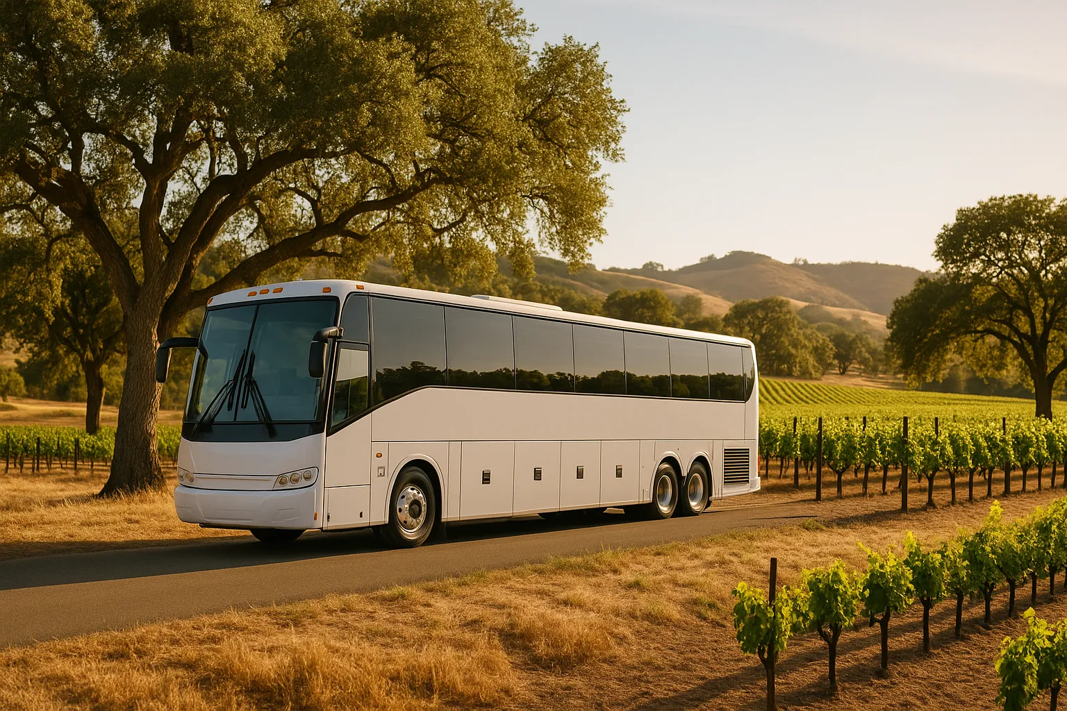 56 passenger charter bus in Santa Barbara