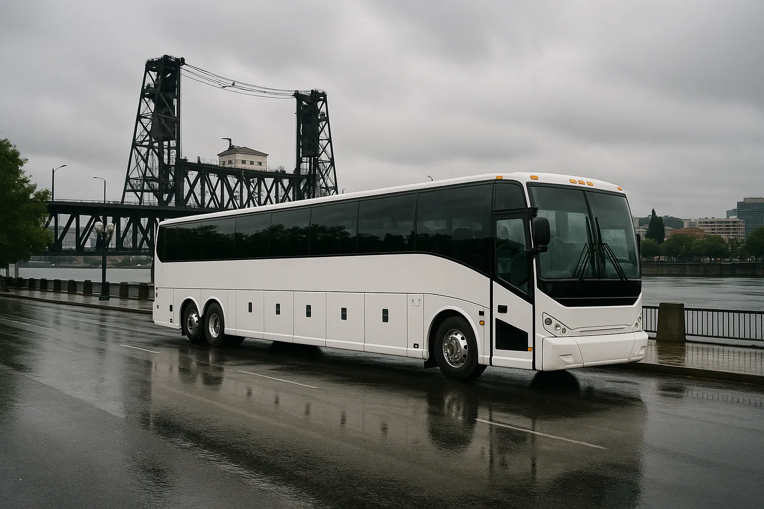 56-Passenger Charter Bus Rental in Portland