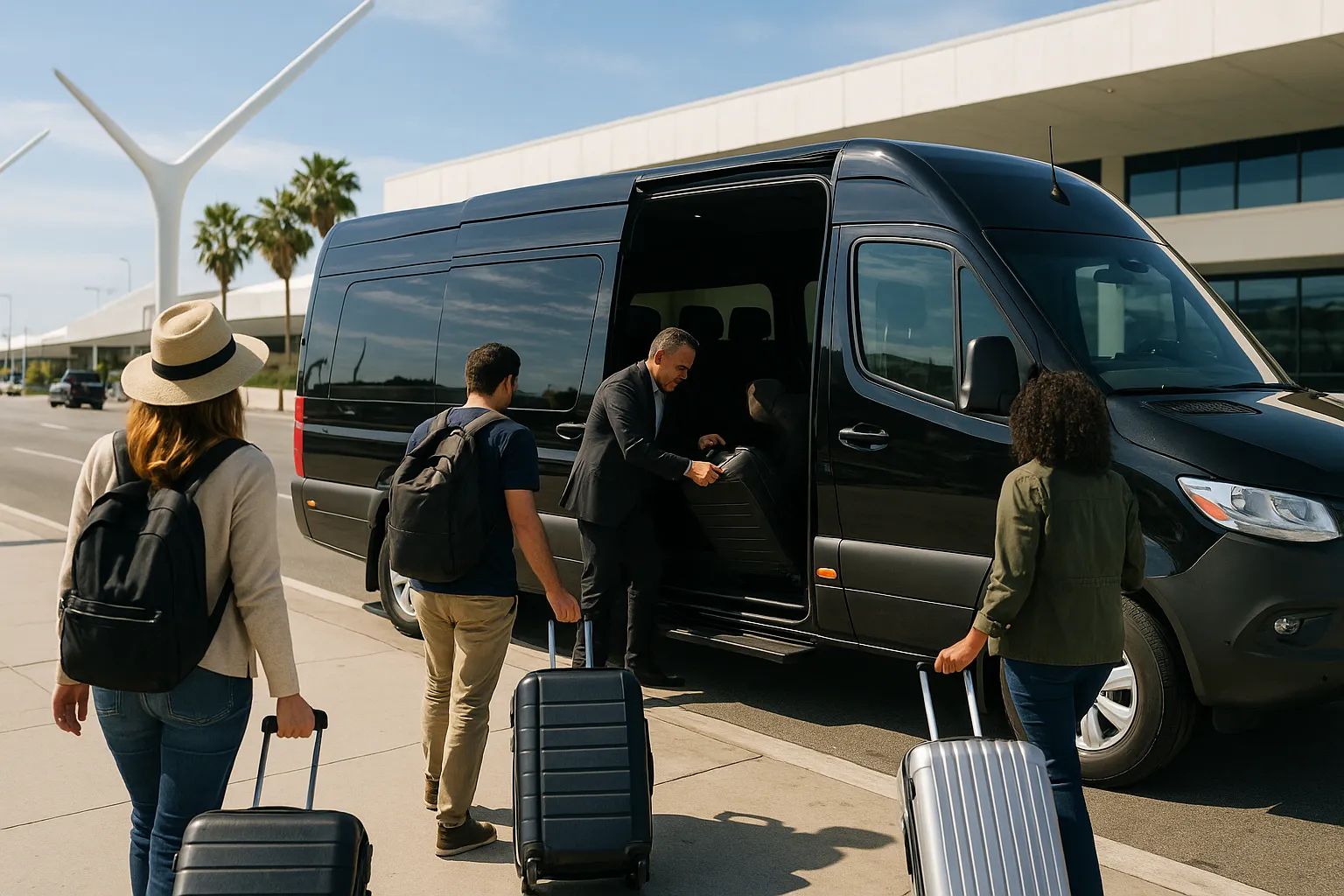 airport charter bus in the Inland Empire