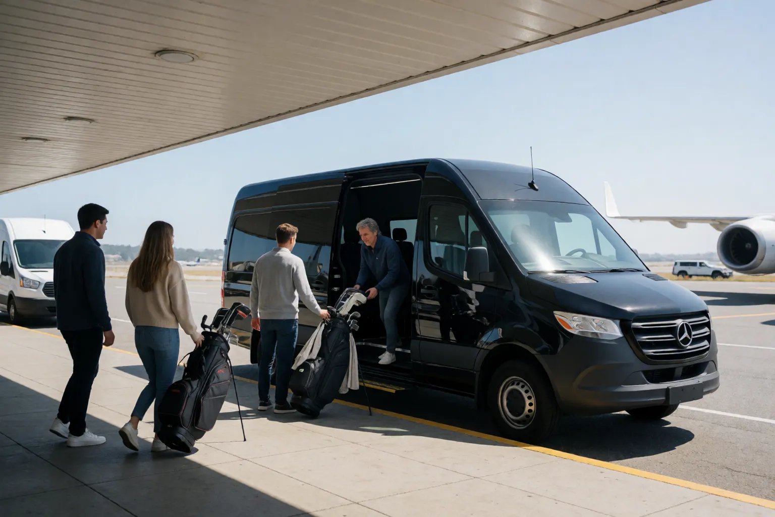 Sprinter van at Monterey Regional Airport