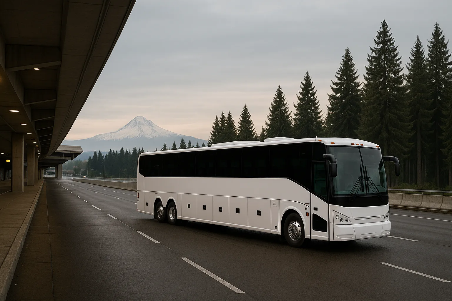 Charter bus at PDX