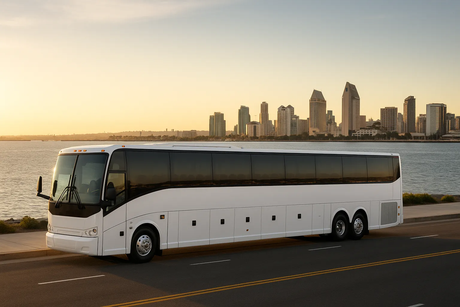 Charter bus at SAN