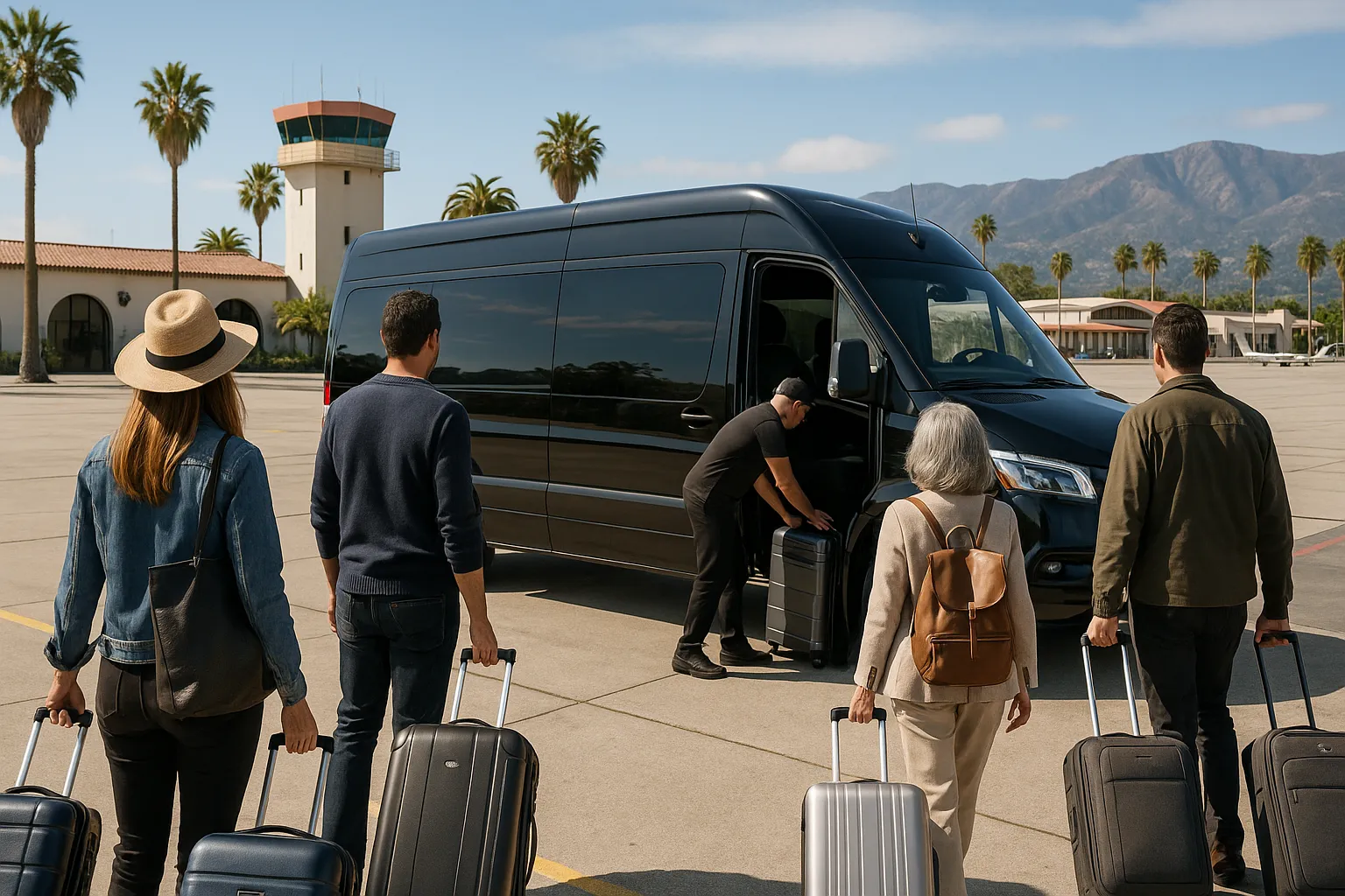 Sprinter van at Santa Barbara Airport