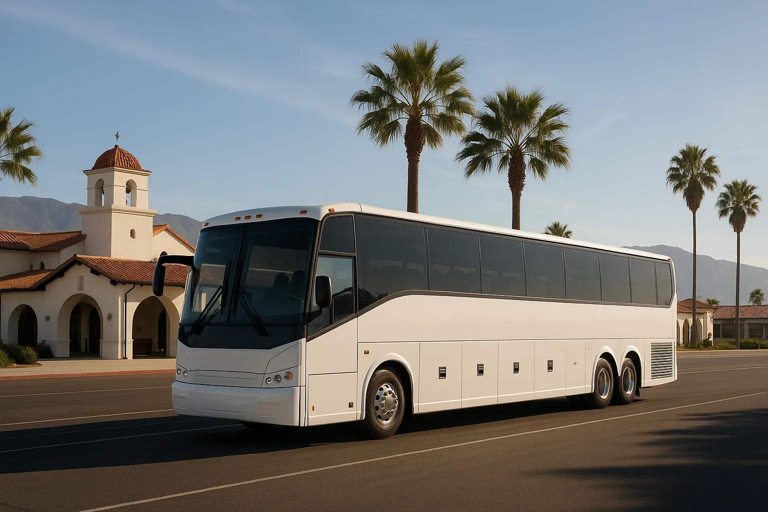 Charter bus at SBA