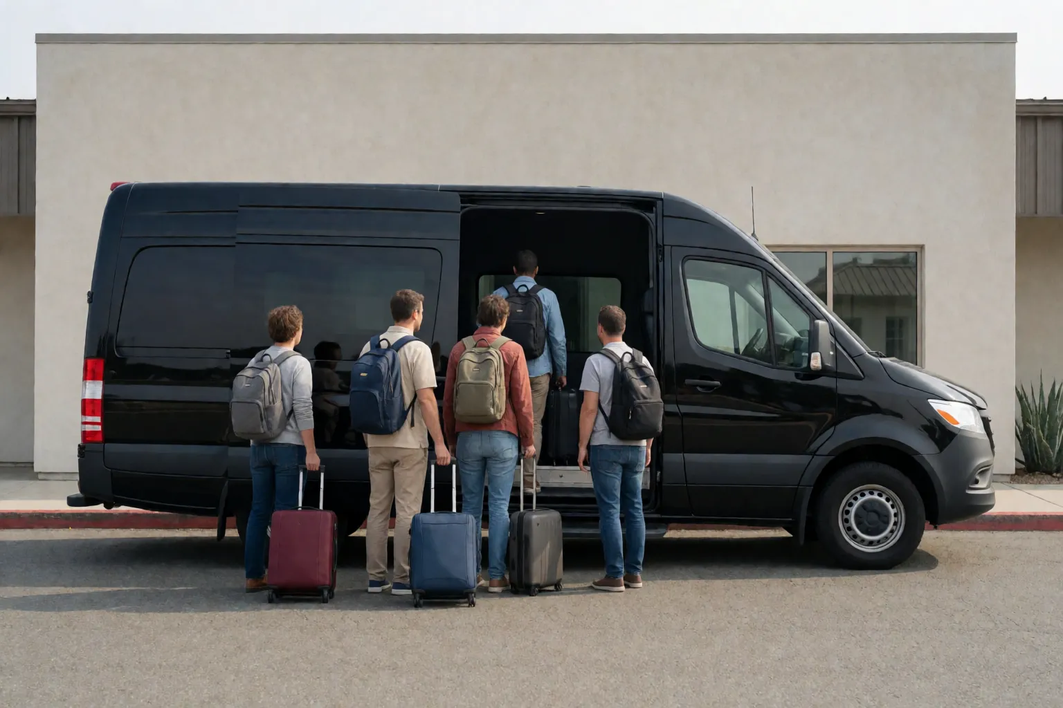 Sprinter van at Sonoma County Airport