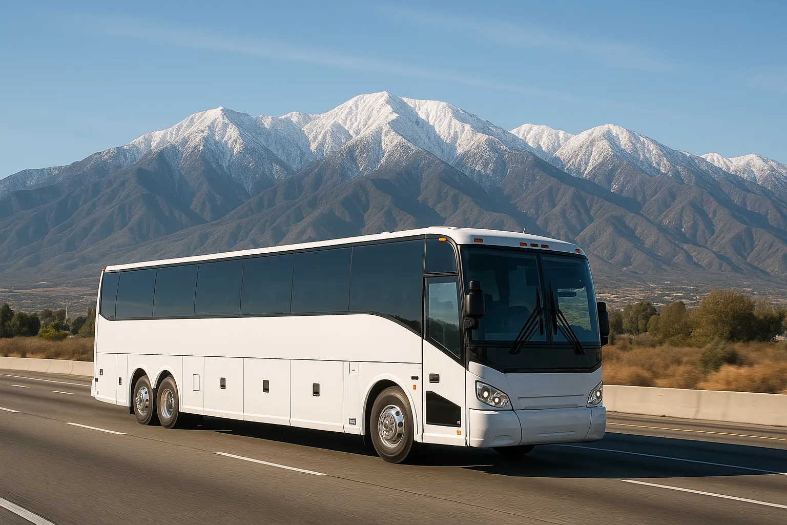 Charter bus in Inland Empire
