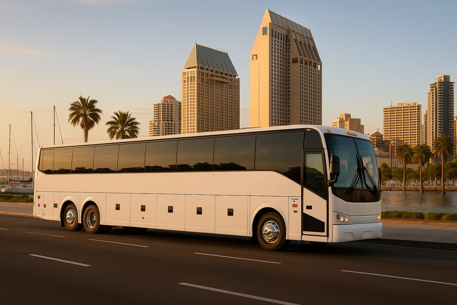 Charter bus in San Diego