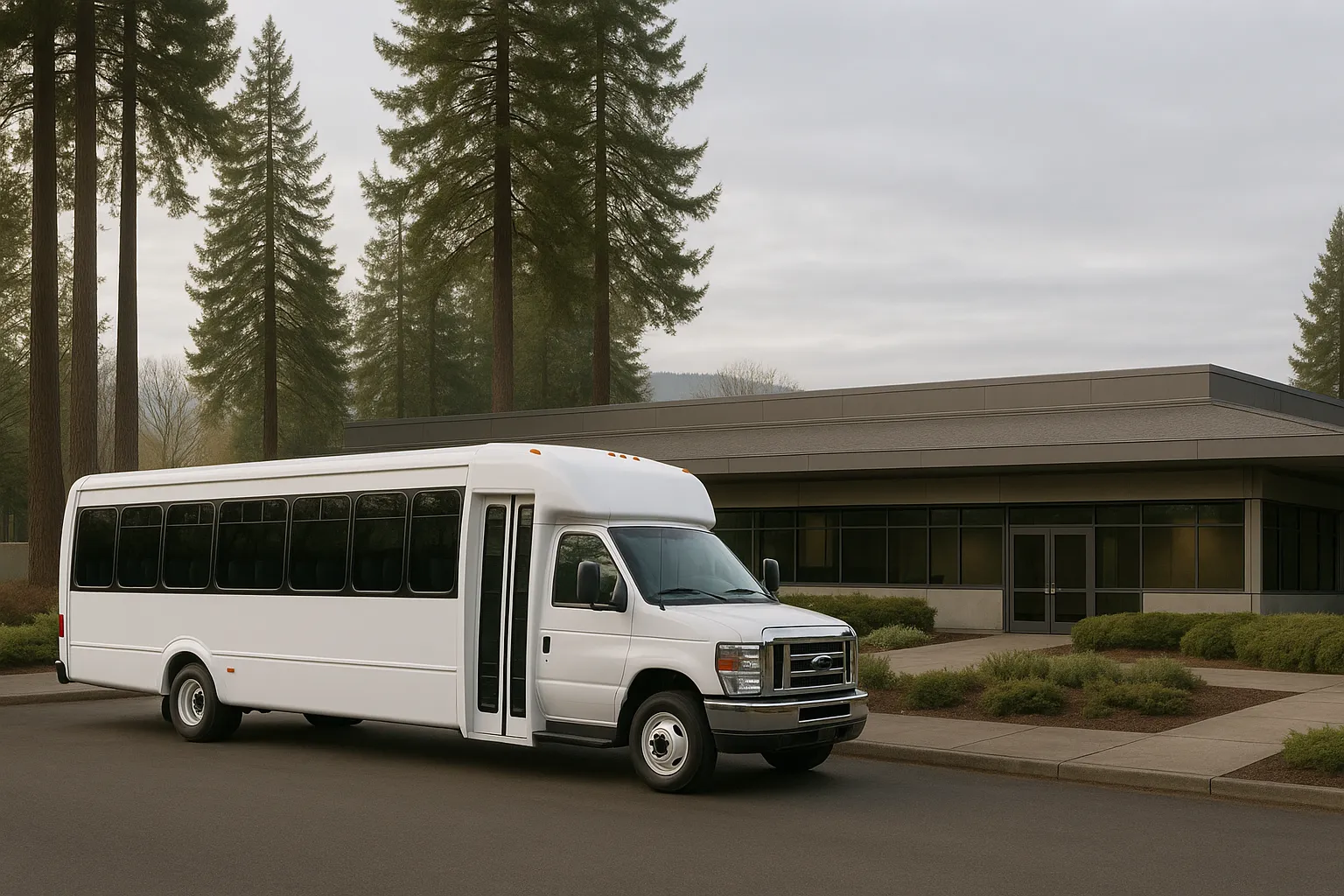 Charter bus in Beaverton