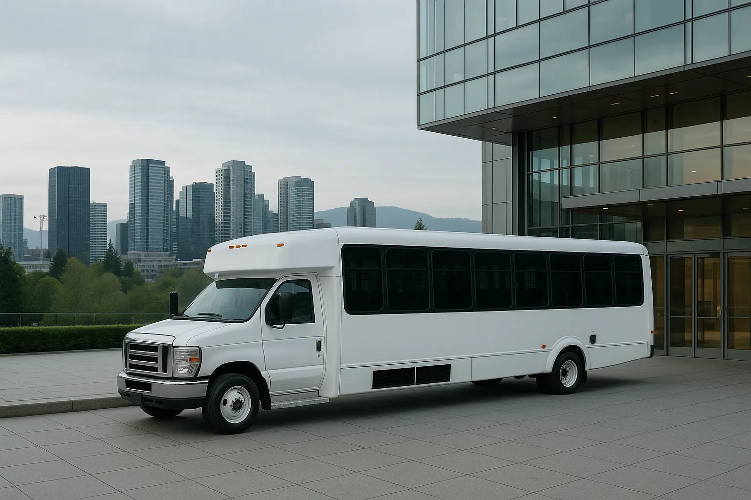 Charter bus in Bellevue