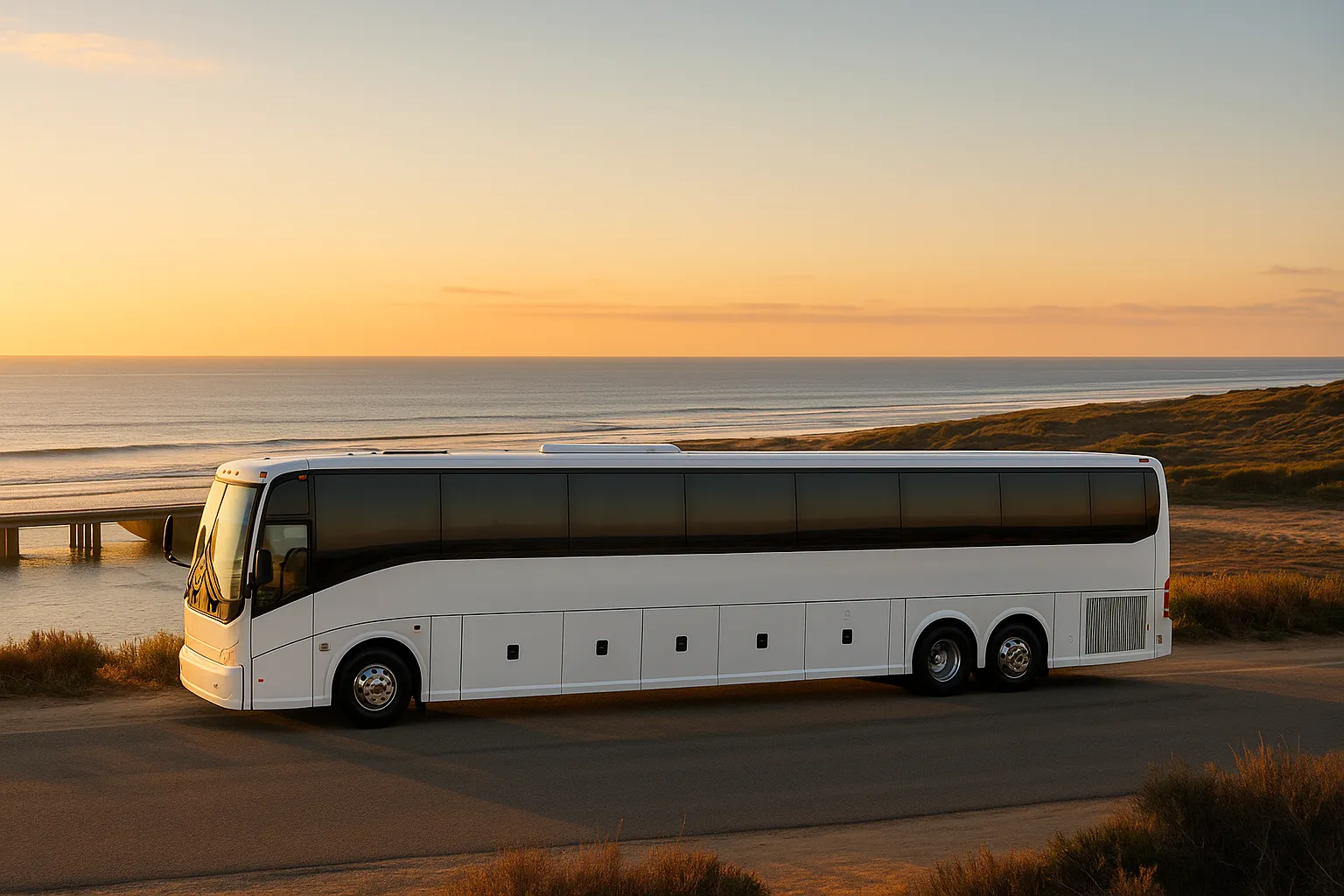 Charter bus in Carlsbad
