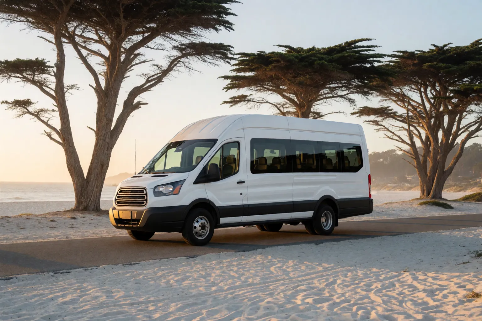Charter bus in Carmel-by-the-Sea