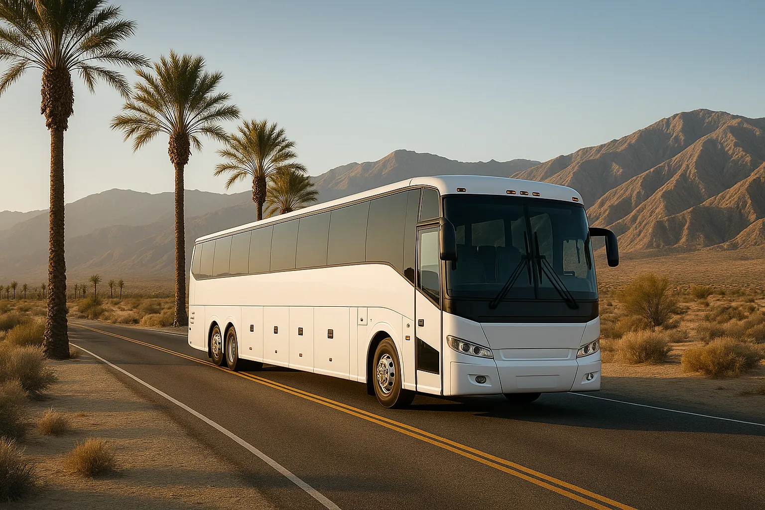 Charter bus in Cathedral City