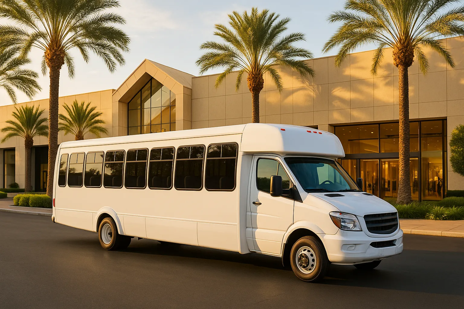 Minibus at a Costa Mesa shopping center