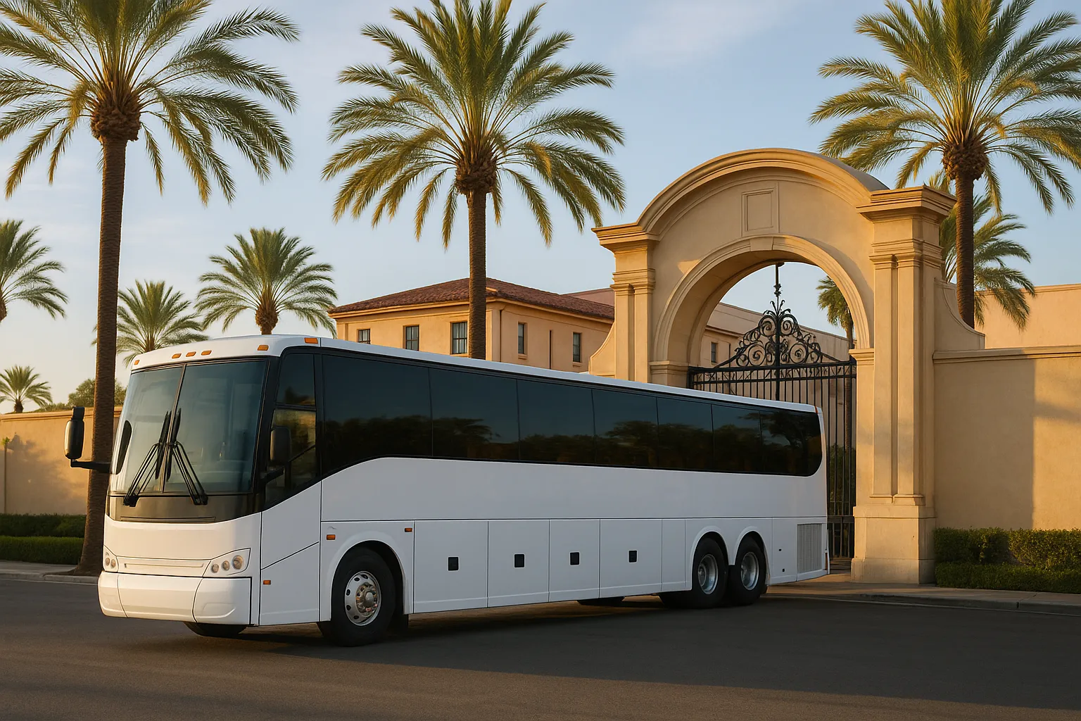 Charter bus in Culver City