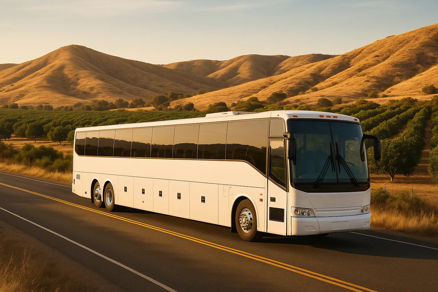 Charter bus in Escondido