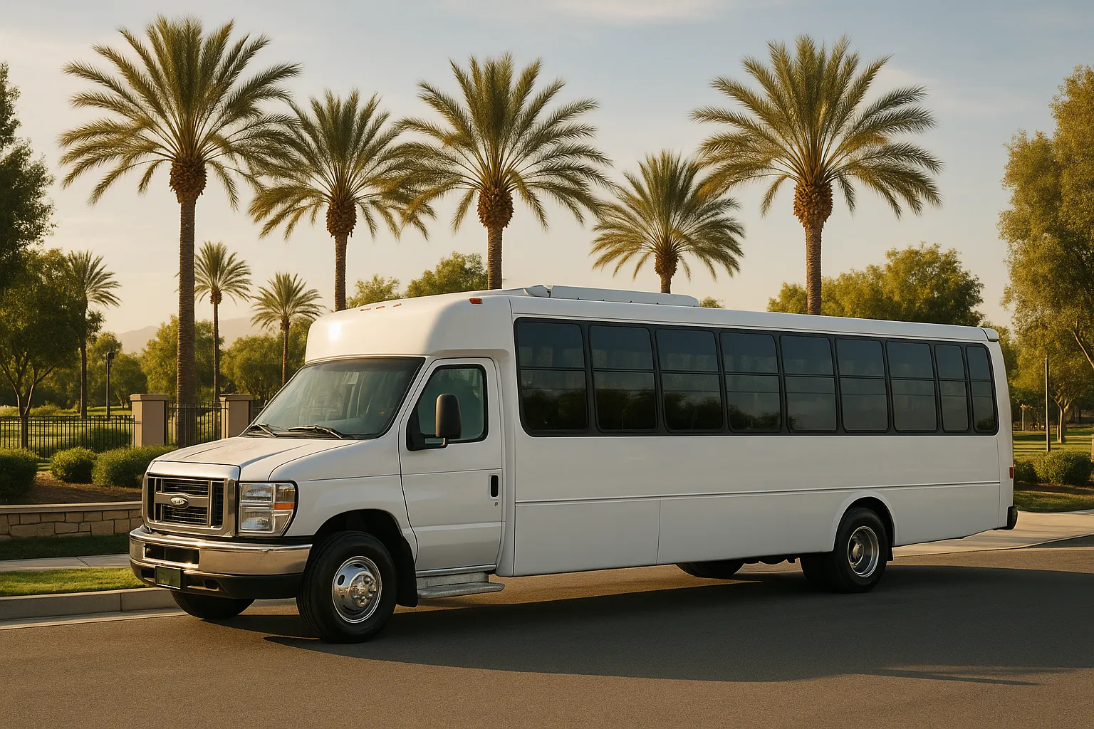 Minibus at a Fontana park