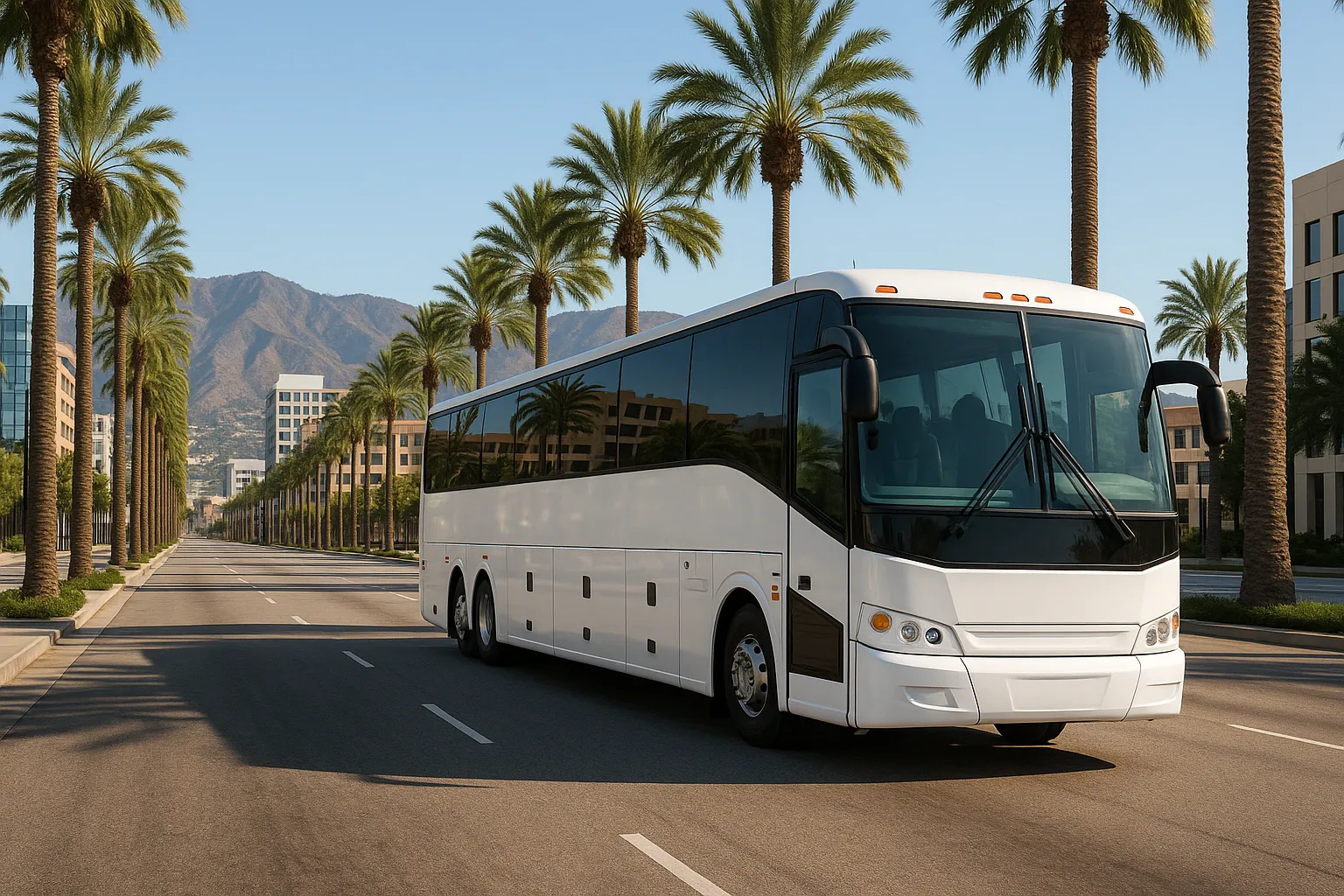 Charter bus in Glendale