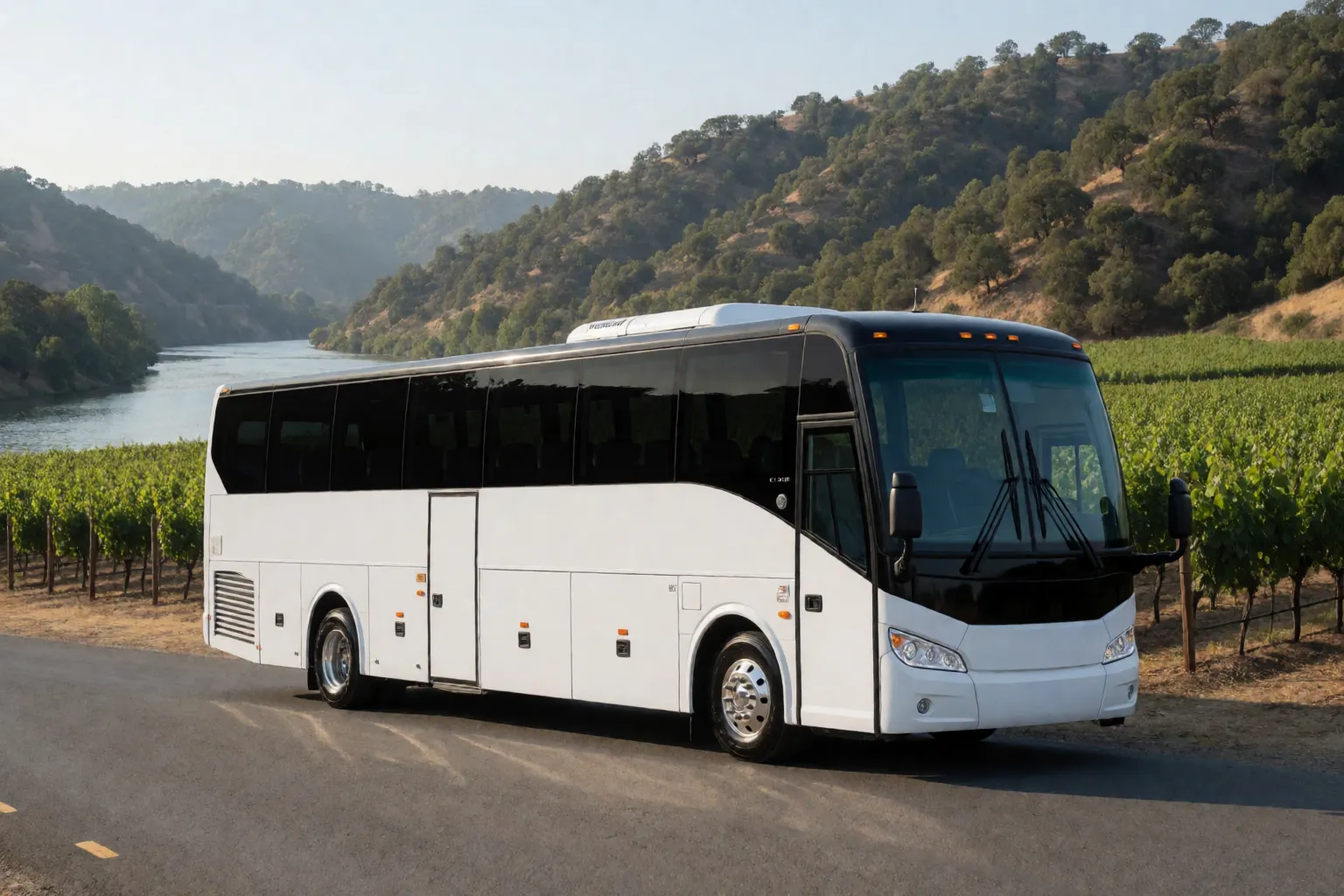 Charter coach near Healdsburg