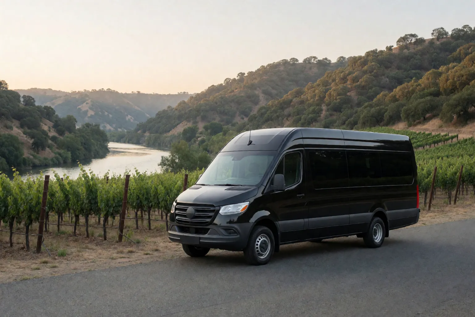 Sprinter van at a winery near Healdsburg