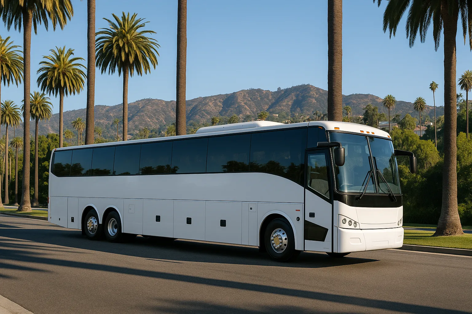 Charter bus in Hollywood