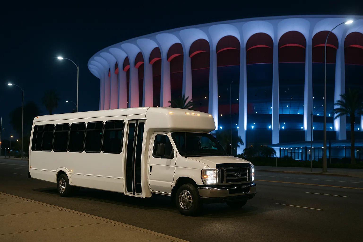 Minibus near Intuit Dome