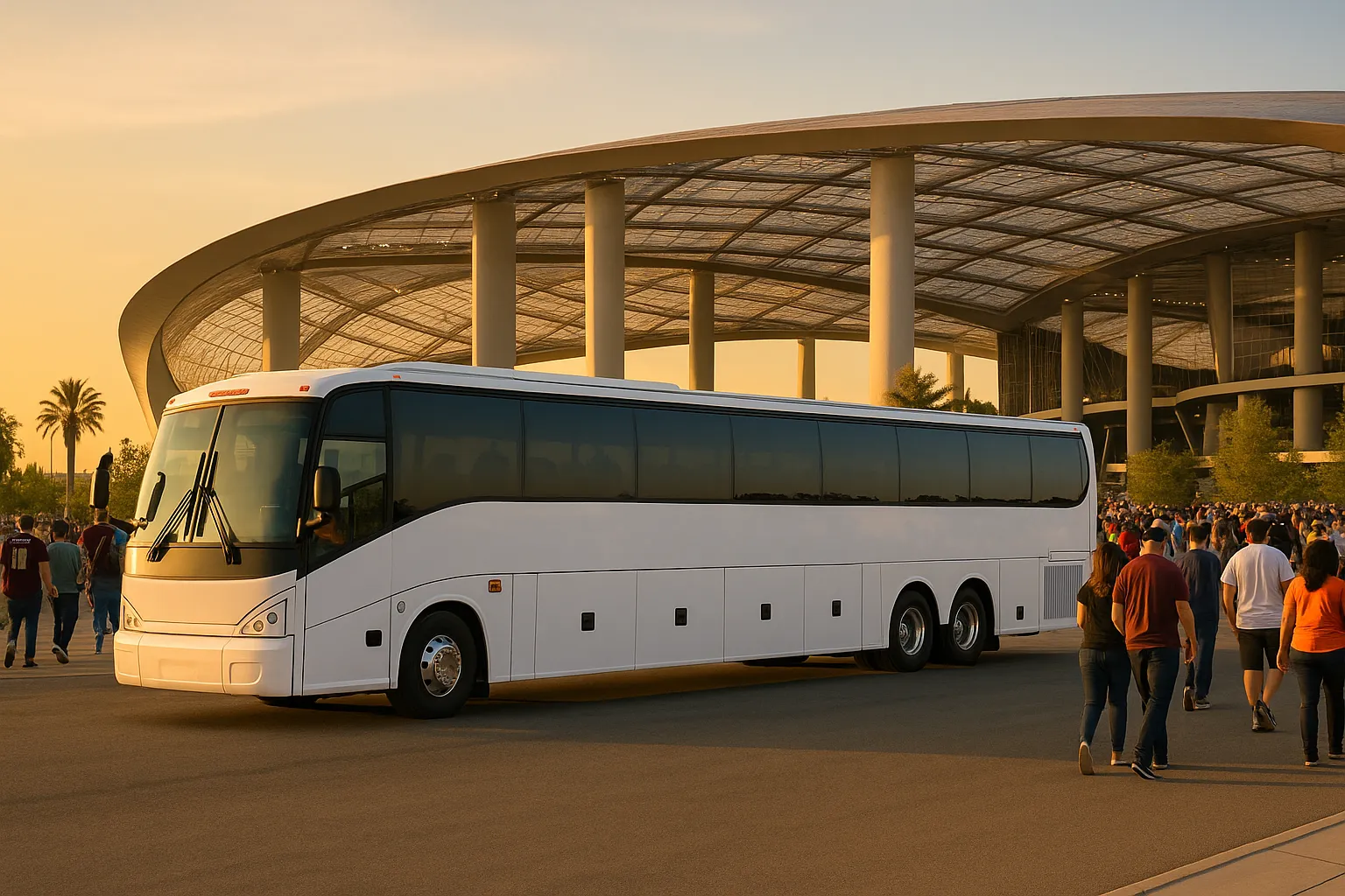 Charter bus in Inglewood