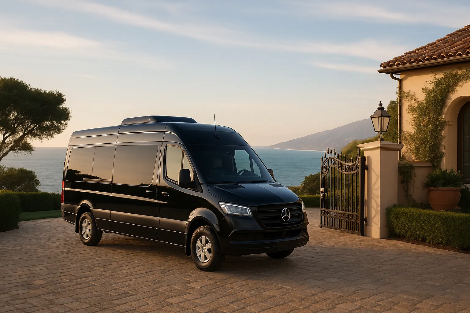 Sprinter van at a Malibu venue