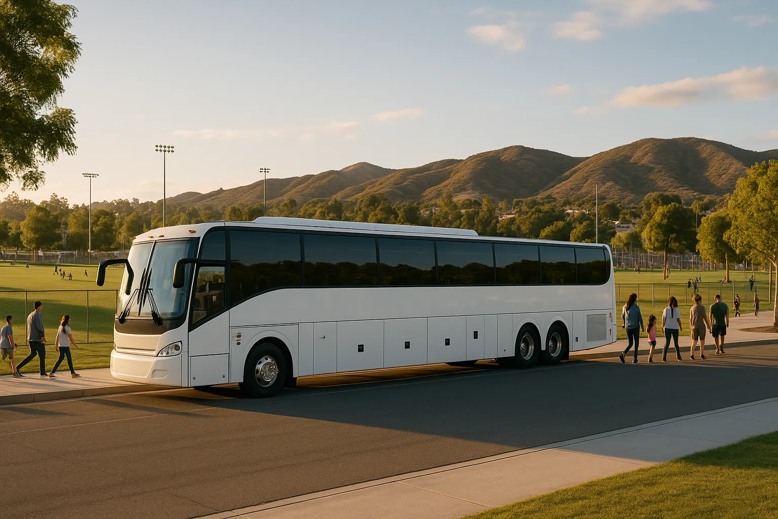 Charter bus in Mission Viejo