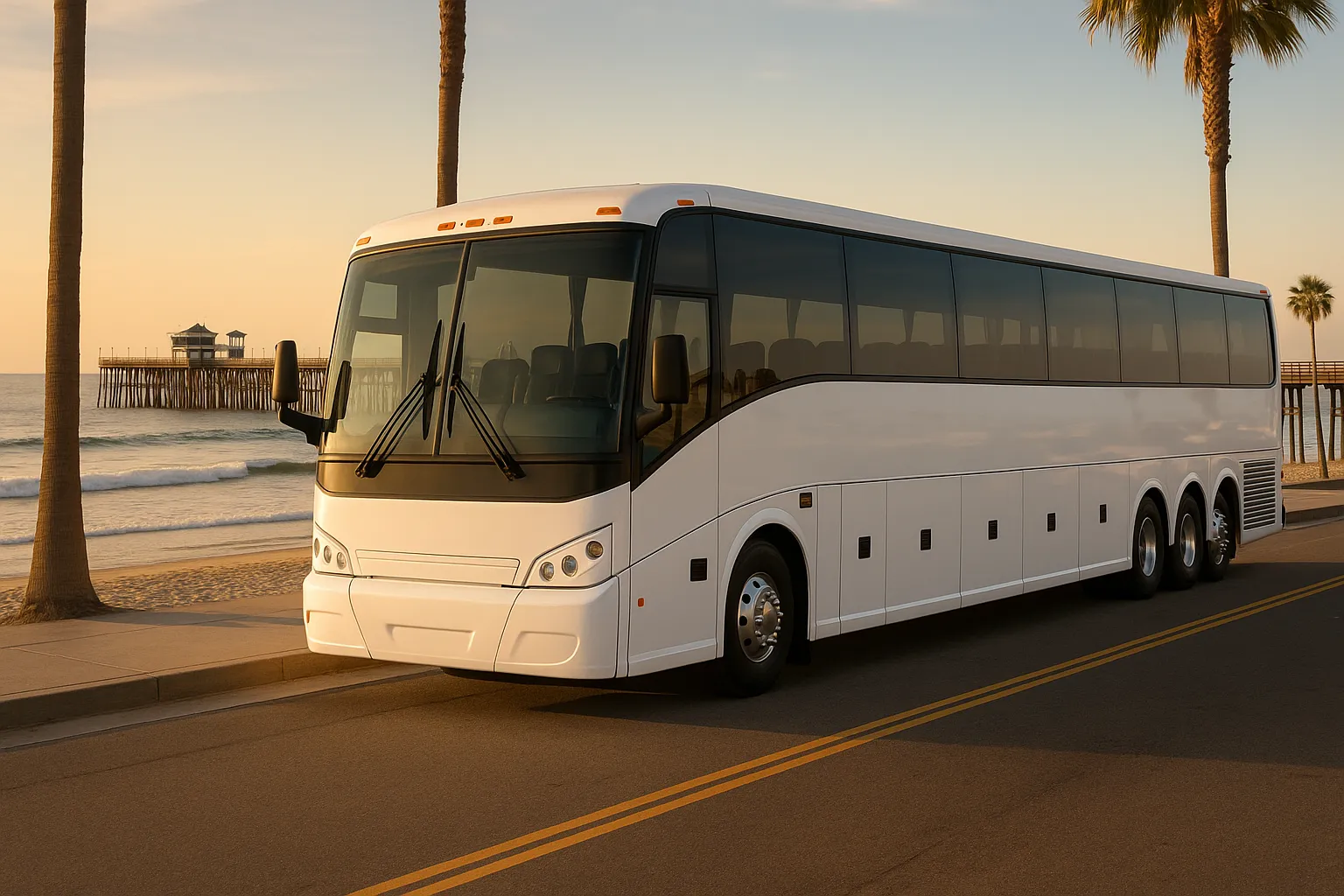 Charter bus in Oceanside