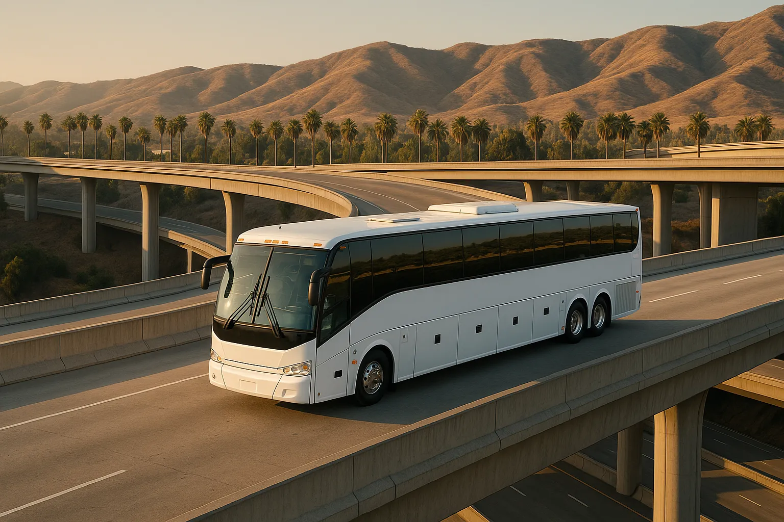 Charter bus in Orange County