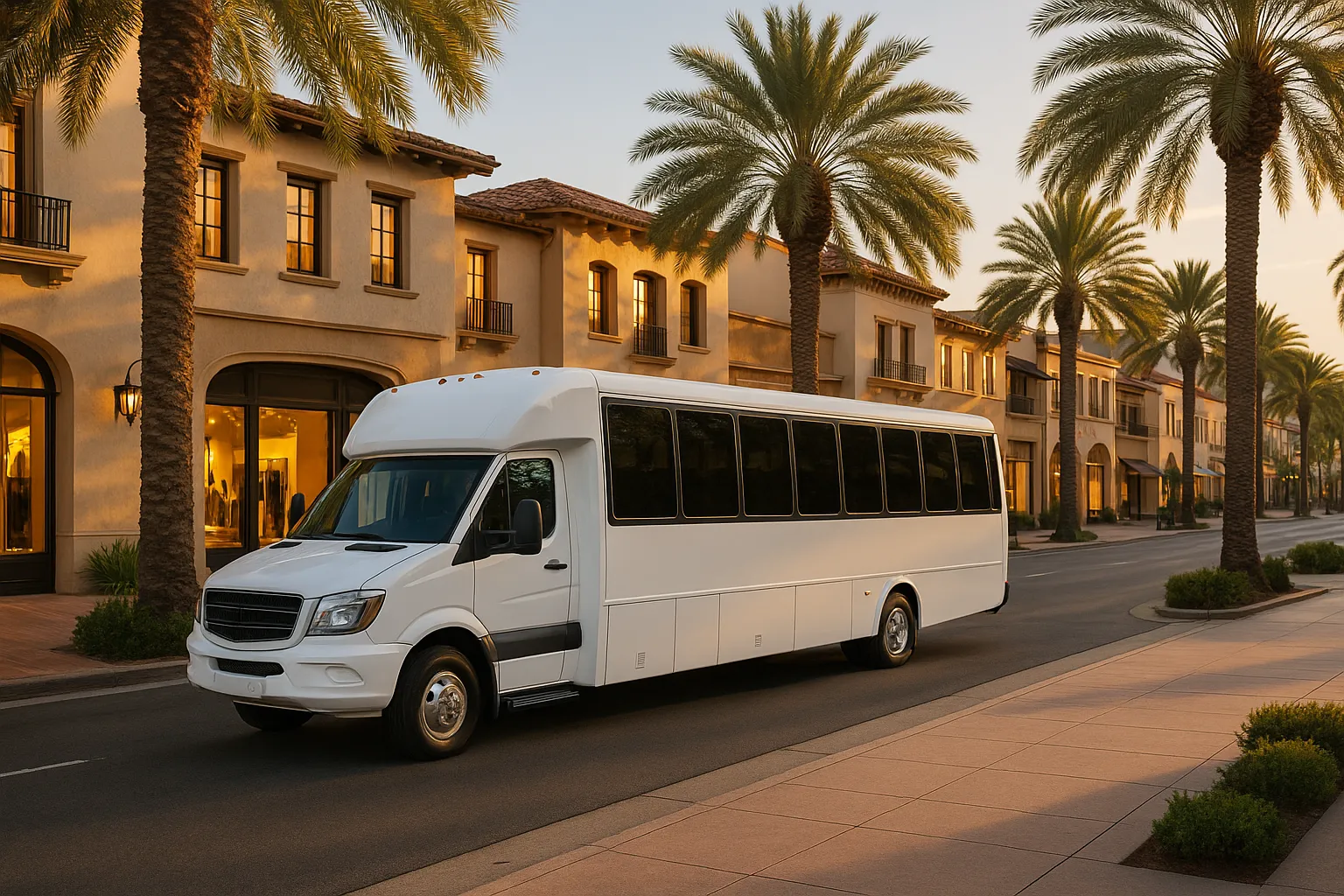 Minibus on El Paseo in Palm Desert