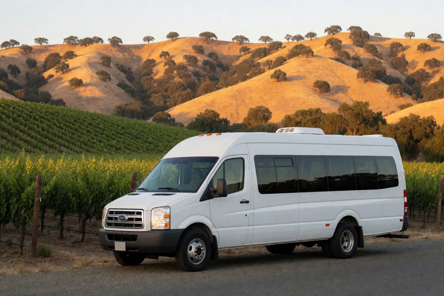 Charter bus in Paso Robles