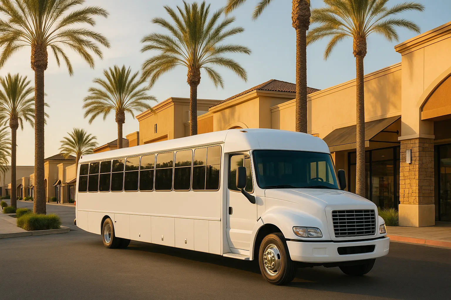 Minibus at Victoria Gardens in Rancho Cucamonga