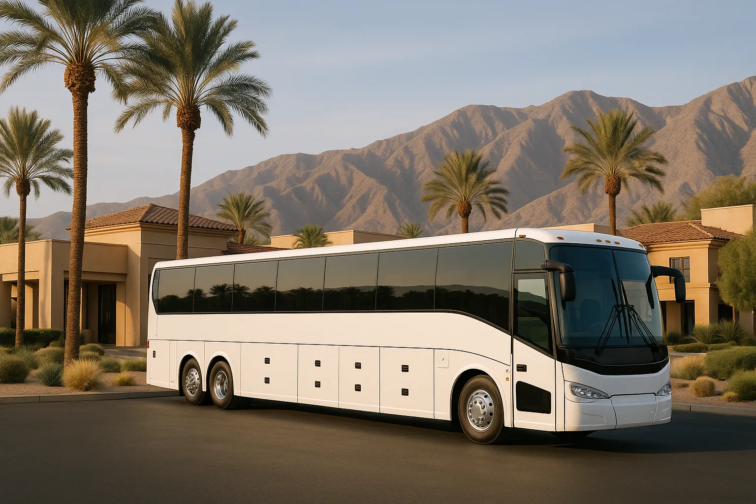 Charter bus in Rancho Mirage