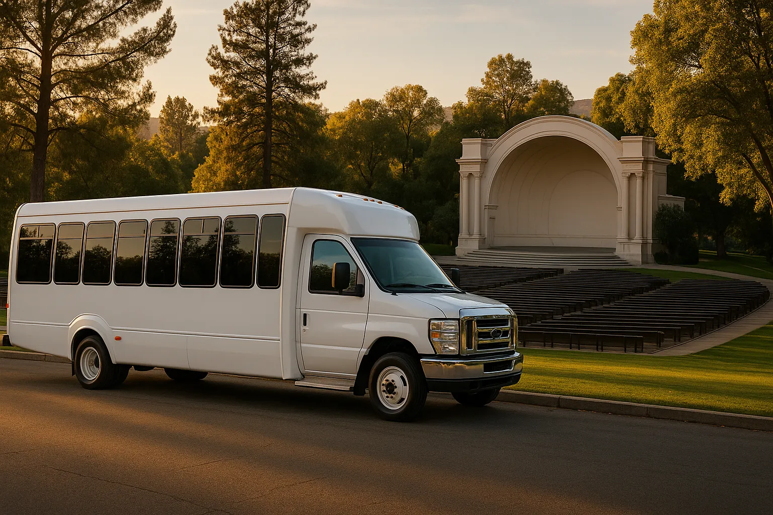 Minibus near the Redlands Bowl