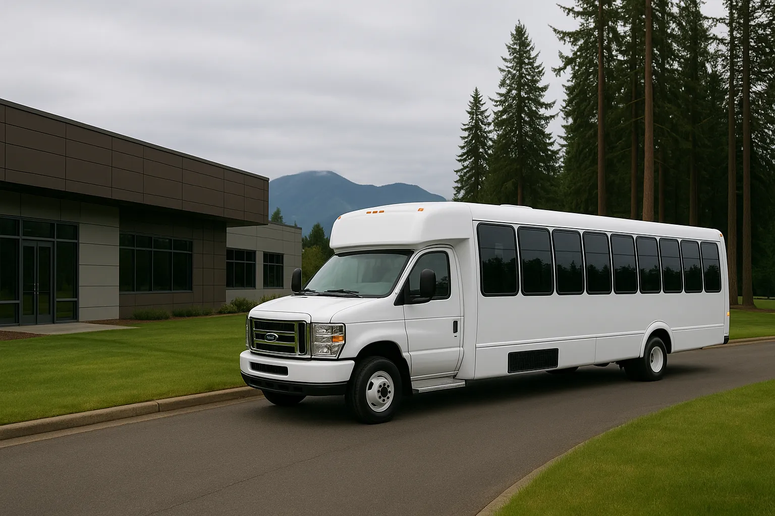 Charter bus in Redmond