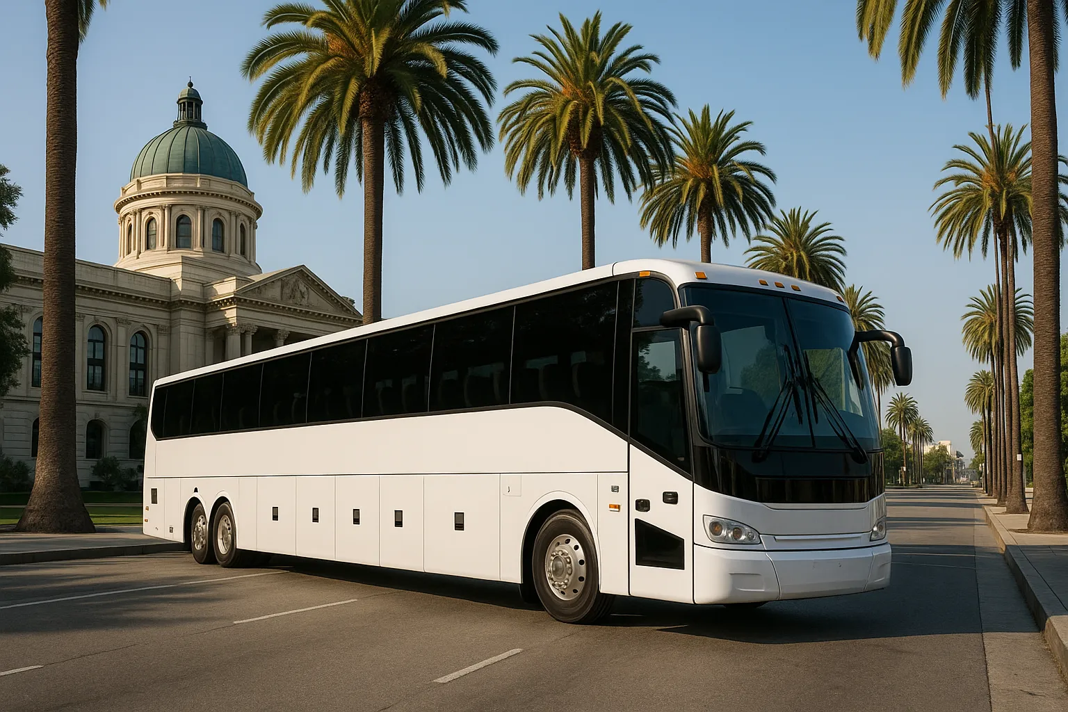 Charter bus in Santa Ana