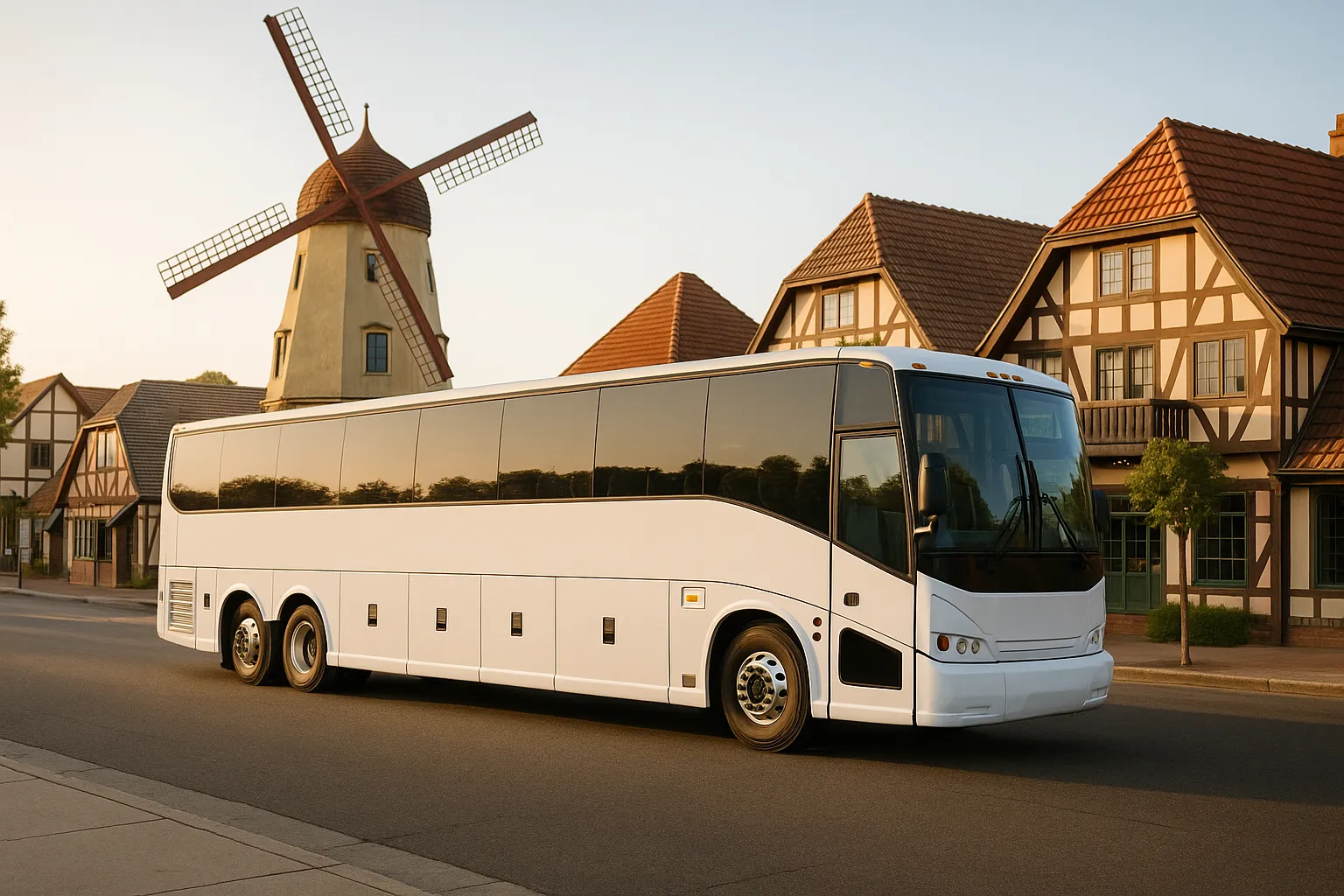 Charter bus in Solvang