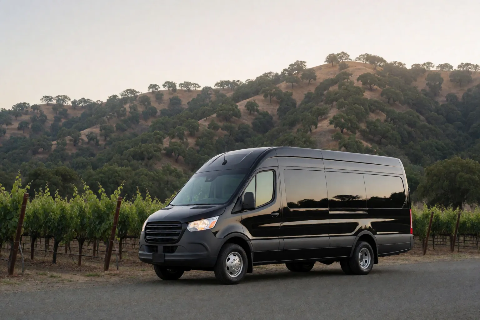 Sprinter van at a winery near Sonoma