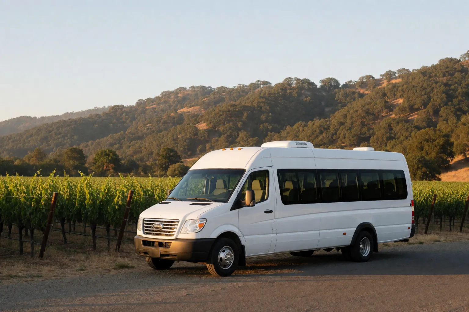 Charter bus in Sonoma