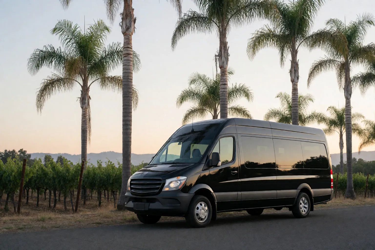 Sprinter van at a winery near St. Helena