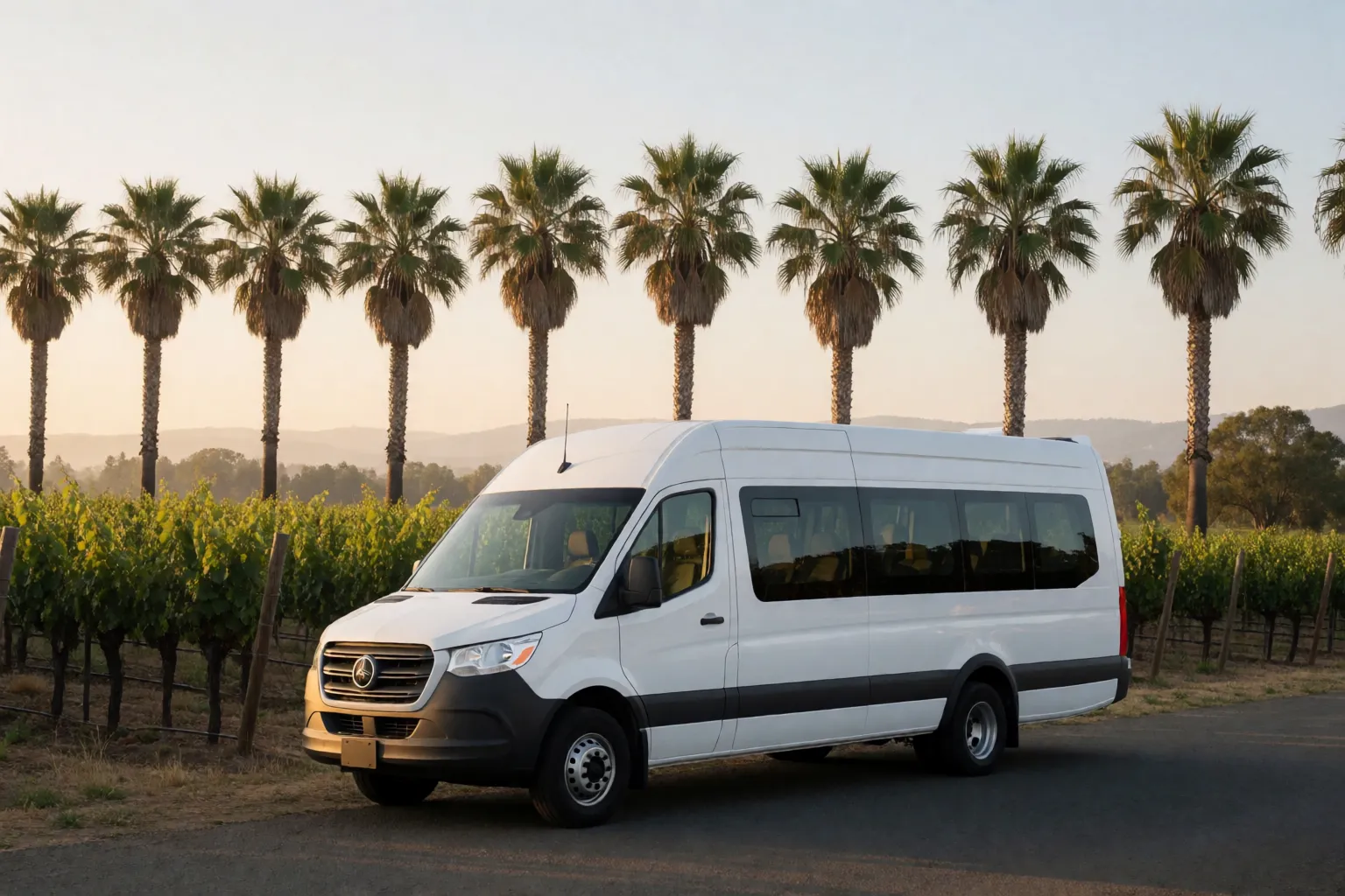 Charter bus in St. Helena