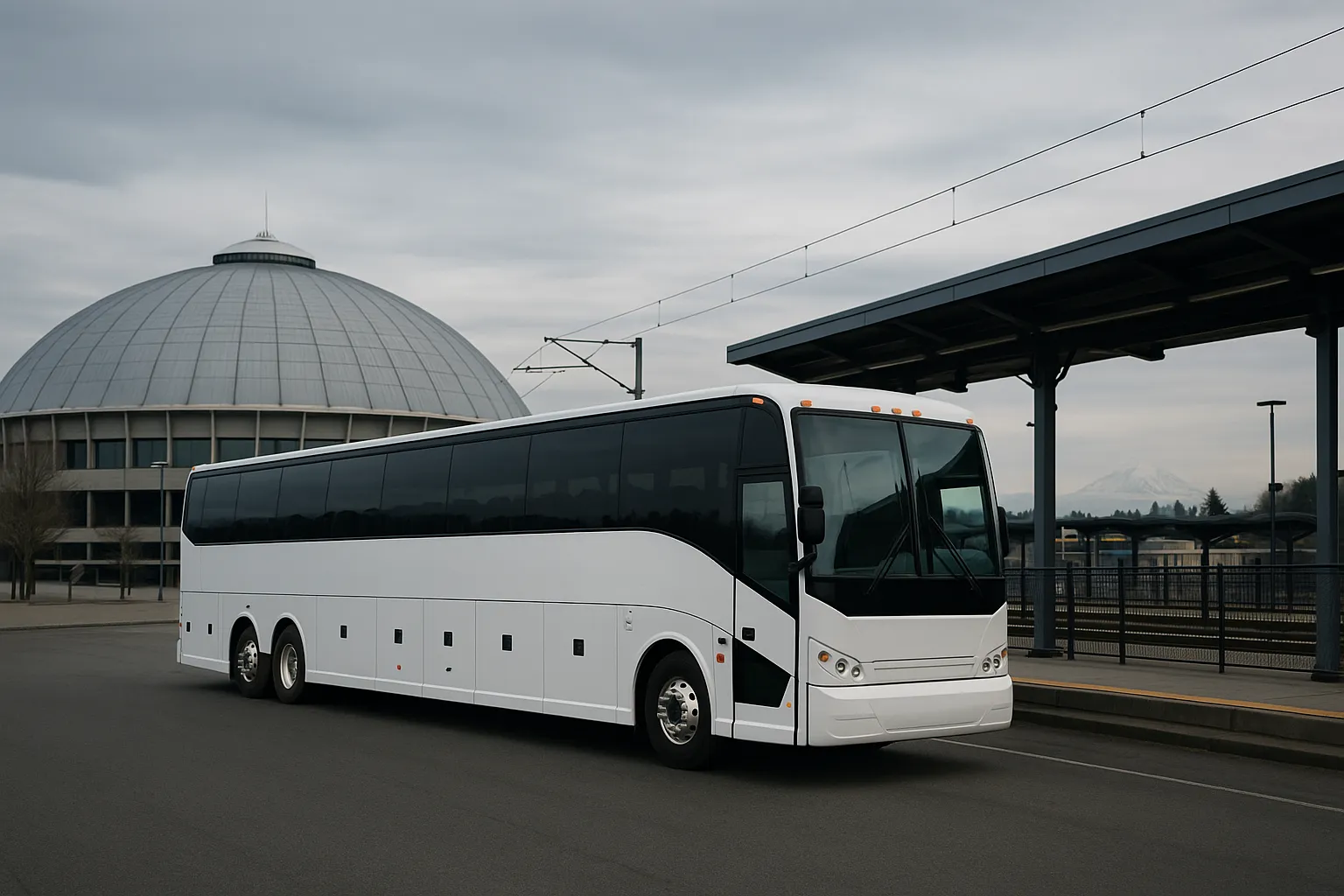 Charter bus in Tacoma