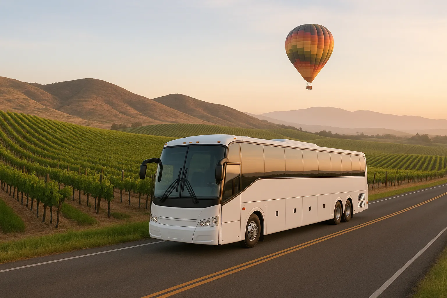 Charter bus in Temecula
