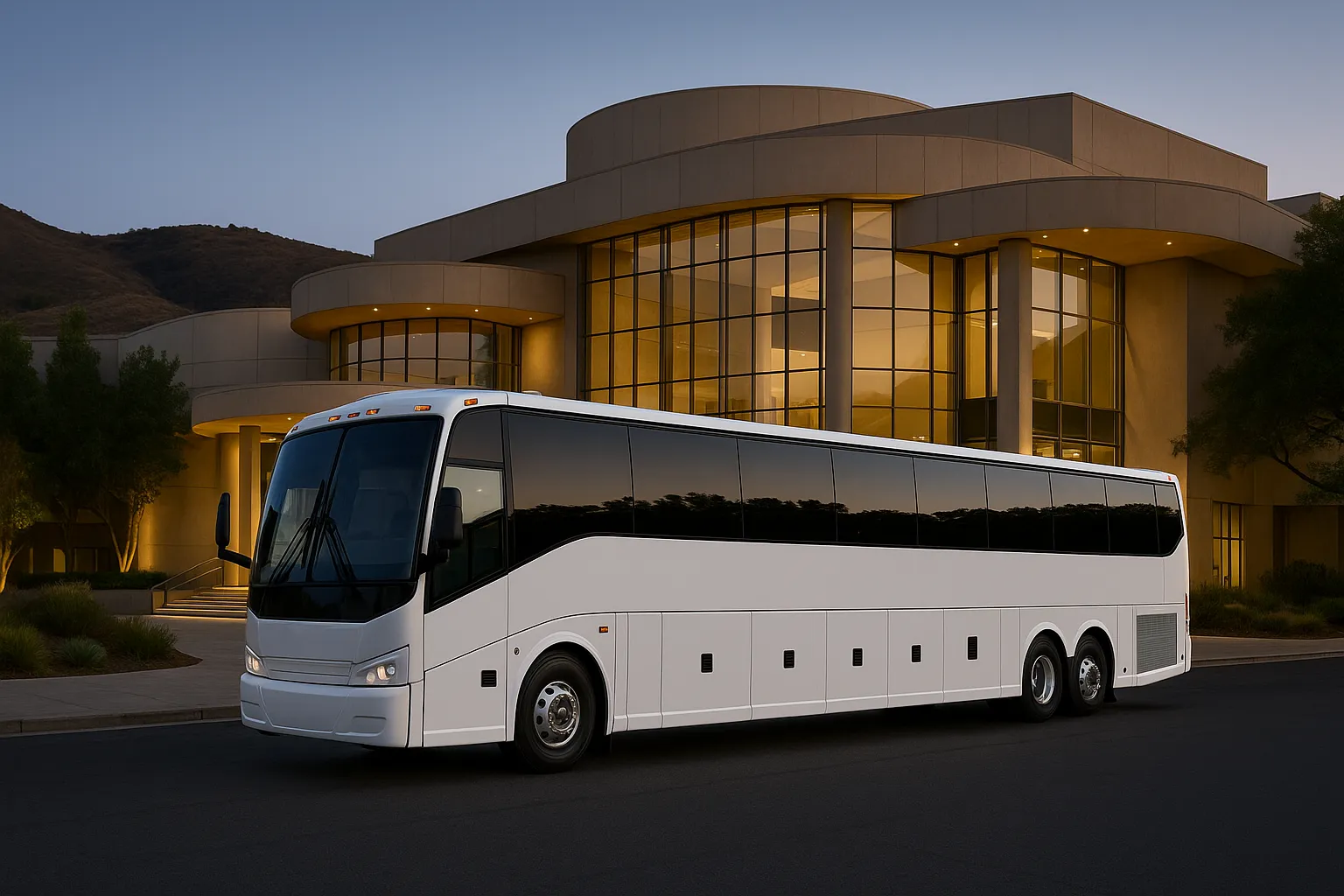 Charter coach at the Thousand Oaks Civic Arts Plaza